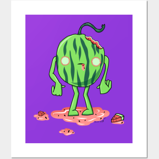 Zombie Watermelon Posters and Art